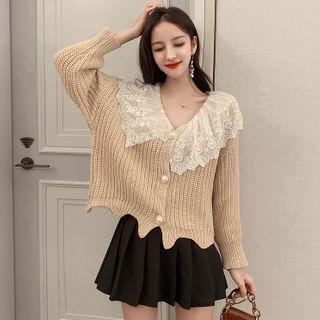 Long-sleeve Lace Shawl Sweater Cardigan