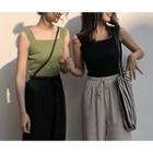 Plain Knit Cmaisole Top