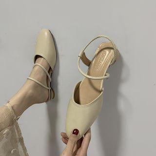 Plain Strap Mules