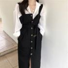 Set: Plain Blouse + Jumpsuit