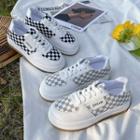 Checkered Lace Up Sneakers