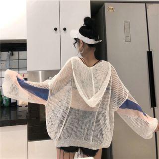Perforated Color Block Hoodie
