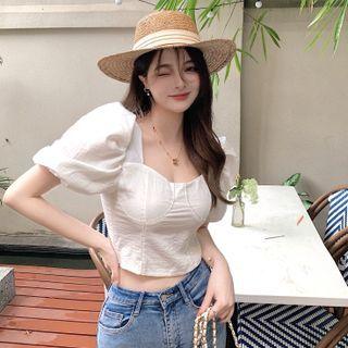 Short-sleeve Jacquard Top