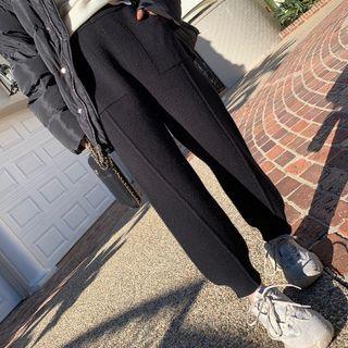 Knit Straight-leg Jogger Pants