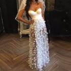 Mesh-panel Wedding Dress