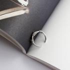 925 Sterling Silver Open Ring Vintage Silver - One Size