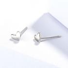 925 Sterling Silver Heart-shape Earrings 925 Silver - One Size