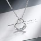 Rhinestone Heart Necklace As Shown In Figure - One Size