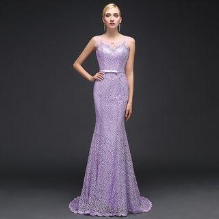 Lace Mermaid Evening Gown