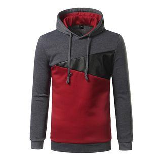 Colour Block Panel Long-sleeve Hoodie