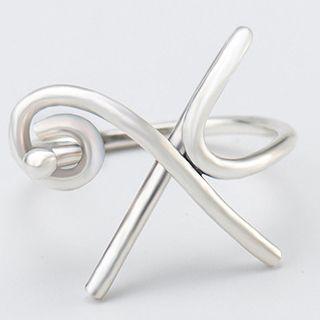 925 Sterling Silver X Lettering Ring