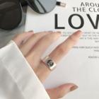 Face Print Open Ring J275 - Silver - One Size