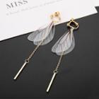 Wing Drop Clip-on Earring 1 Pair - As Shown In Figure - One Size