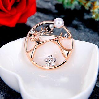 Embellished Deer Brooch