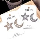 Star And Moon Mismatch Earring