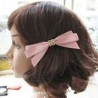 Embellished Ribbon Bow Hair Clip