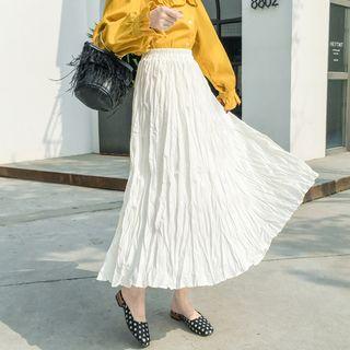Draped A-line Midi Skirt