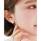 Faux-pearl Flower Motif Stud Earrings