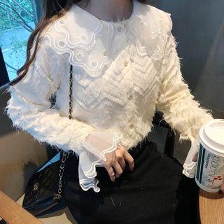Bell-sleeve Fringed Blouse