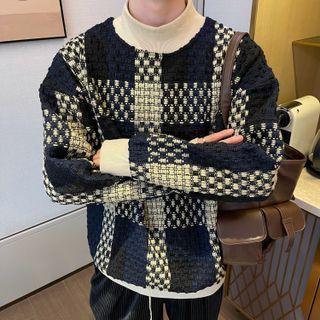 Plaid Tweed Sweater