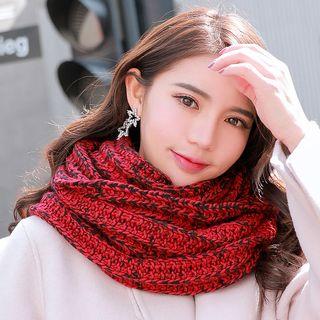 Melange Knit Circle Scarf