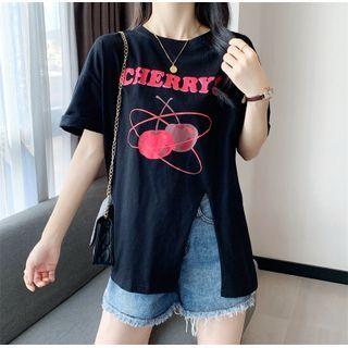 Short-sleeve Cherry Print Silt T-shirt