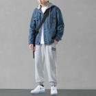 Set: Hood Denim Jacket + Long-sleeve T-shirt + Sweatpants