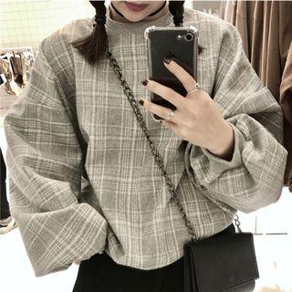 Plaid Oversized Pullover