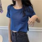 Short-sleeve Zip Side T-shirt