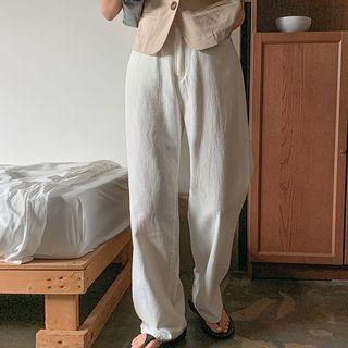 Cotton / Denim Wide-leg Pants