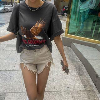 Eagle-printed Cotton T-shirt