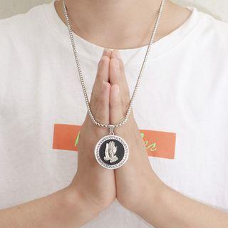 Couple Matching Pendant Chain Necklace As Shown In Figure - One Size