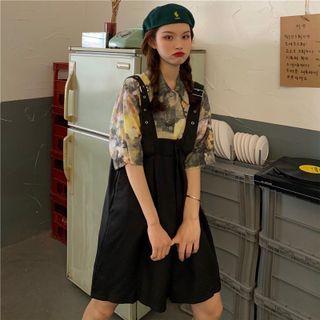 Wide Leg Jumper Shorts Black - One Size