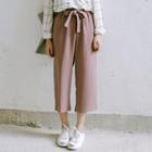 Bow Capri Wide-leg Pants