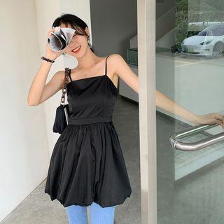 Spaghetti Strap Mini A-line Balloon Dress