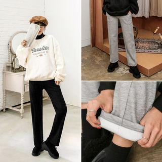 Seam-trim Straight-cut Sweatpants