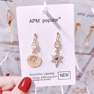 Asymmetric Earring 1 Pair - E1537 - Gold - One Size
