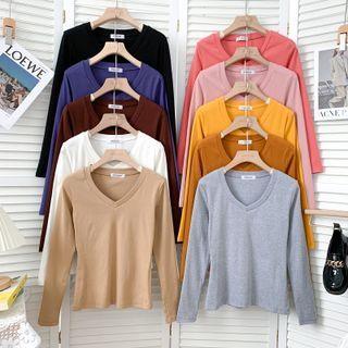 Slim-fit V-neck T-shirt In 11 Colors
