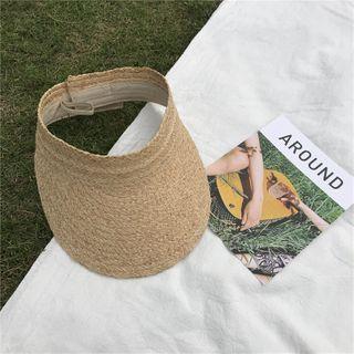 Woven Straw Sun Visor As Shown In Figure - One Size