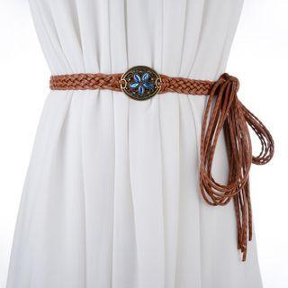 Embellished Woven Waist Belt