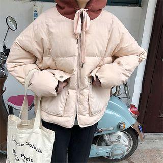 Hood Padded Jacket E1852 - Light Pink - One Size