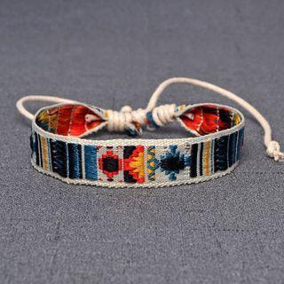 Geometric Pattern Braided Bracelet As Shown In Figure - One Size