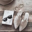Faux-suede Mules