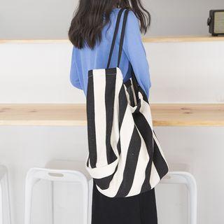 Canvas Stripe Shopper Bag
