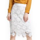 High-waist Midi Lace Skirt
