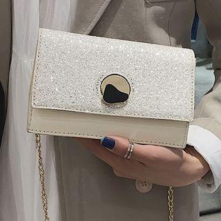 Sequin Cover Crossbody Satchel