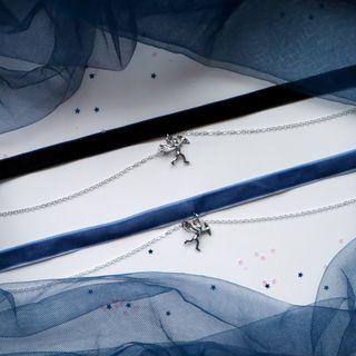 Angel Velvet Layered Choker
