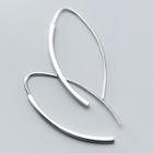 925 Sterling Silver Curve Dangle Earring