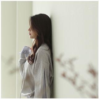 Stripe-detail Cotton Pullover