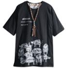 Short-sleeve Cattle Print T-shirt